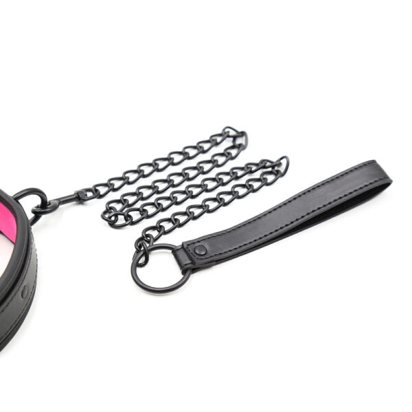 11573-leather-neoprene-black-pink-neck-collar-with-metallic-leash-60-cm-ek263200132-love-shop-paphos 11573-leather-neoprene-black-pink-neck-collar-with-metallic-leash-60-cm-ek263200132-love-shop-paphos