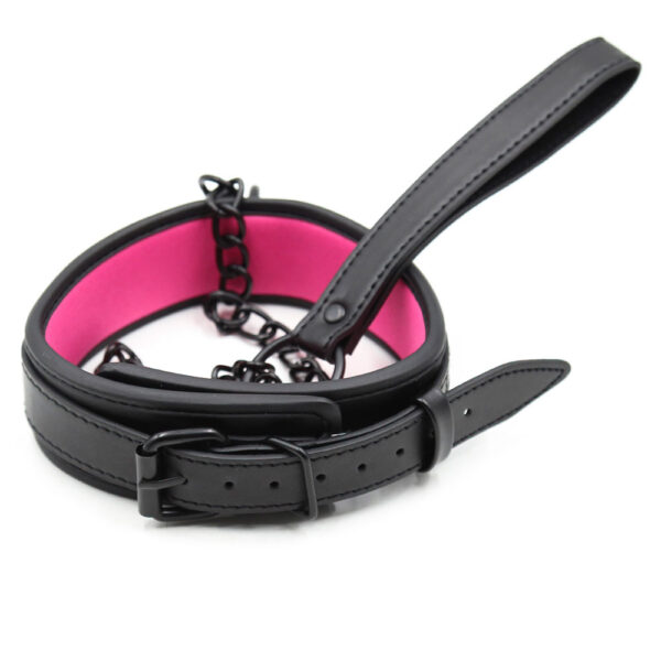 11573-leather-neoprene-black-pink-neck-collar-with-metallic-leash-60-cm-ek263200132-sexshop-limassol 11573-leather-neoprene-black-pink-neck-collar-with-metallic-leash-60-cm-ek263200132-sexshop-limassol