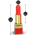 18693-10-speed-red-rechargeable-silicone-vibrating-lipstick-sex-shop-paphos