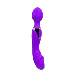 19309-TOYBOX_Double_Ended_silicone_Wand_Massager_PURPLE