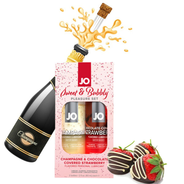 19963-jo-sweet-and-bubbly-lubes-set-champagne-and-chocolate-covered-strawberry-Limassol-adult-shop