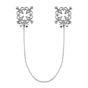 25159-Metal-Flower-Nipple-Clamps-with-Chain-1