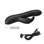 26045-BW-068002-1_Pretty_Love_Dylan_rabbit_vibrator_black_Sex-Shop-Limassol