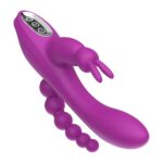 26261-TRIPLE-CANDY-Rabbit-vibrator-with-anal-beaded-silicone-tail-Sex-Shop-Cyprus