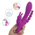 26261-TRIPLE-CANDY-Rabbit-vibrator-with-anal-beaded-silicone-tail-Sex-Shop-Nicosia