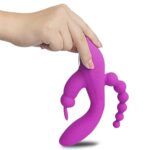 26261-TRIPLE-CANDY-Rabbit-vibrator-with-anal-beaded-silicone-tail-SexShop-Cyprus