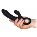 7371-pretty-love-selene-black-silicone-dildo-rabbit-vibrator-love-boutique-cyprus