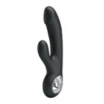 7371-pretty-love-selene-black-silicone-dildo-rabbit-vibrator-sexshopcyprus