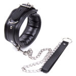 9285-heavy-duty-black-leather-collar-with-metallic-leash-limassol-sexshop