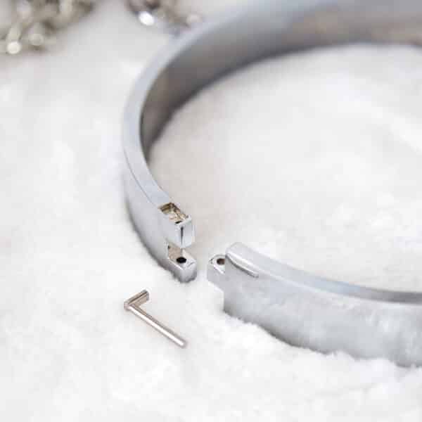 13035-metal-neck-collar-with-clover-black-nipple-clamps-14cm-sex-shop-CY 13035-metal-neck-collar-with-clover-black-nipple-clamps-14cm-sex-shop-CY