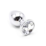 11461-small-metal-butt-plug-crystal-clear-gem-7cm-sexshop-Pafos