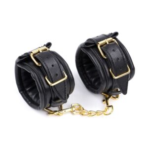 11469-black-soft-padded-leather-wrist-cuffs-with-golden-chain-Paphos-sexshop