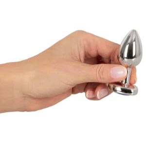 11885-small-heart-base-metal-butt-plug-sparkling-blue-7-cm-sex-shop-cyprus