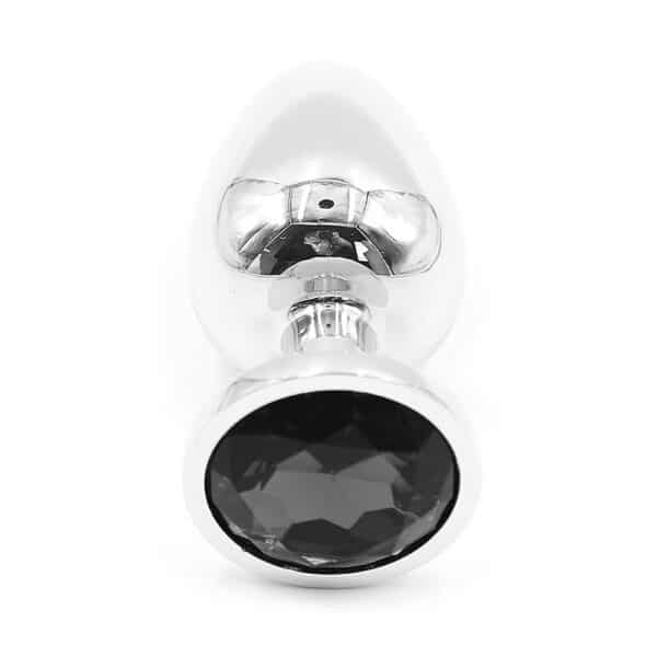 16285-jeweled-metal-butt-plug-medium-black-8-cm-loveshop-Paphos 16285-jeweled-metal-butt-plug-medium-black-8-cm-loveshop-Paphos