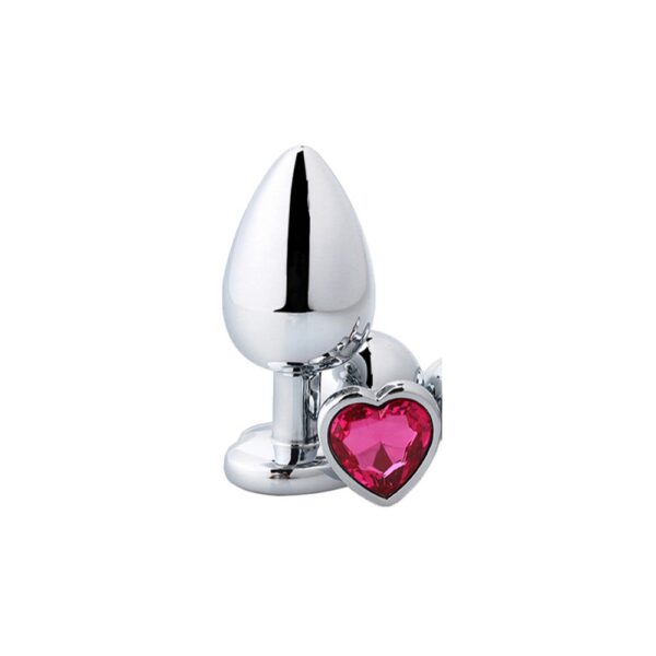 16345-medium-heart-base-metal-butt-plug-dark-pink-8-cm-Love-Shop-Limassol 16345-medium-heart-base-metal-butt-plug-dark-pink-8-cm-Love-Shop-Limassol