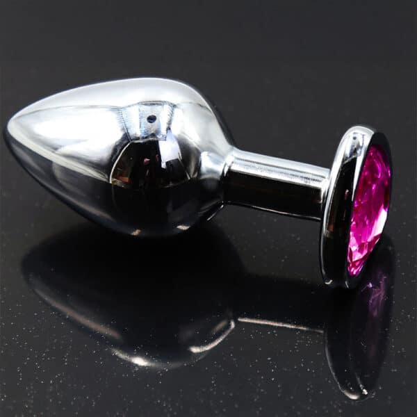 16345-medium-heart-base-metal-butt-plug-dark-pink-8-cm-Love-Shop-Yermasoyia 16345-medium-heart-base-metal-butt-plug-dark-pink-8-cm-Love-Shop-Yermasoyia