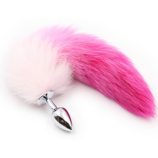 16435-white-with-pink-tip-faux-fur-fox-tail-with-metal-butt-plug-small-sexshop-Cyprus 16435-white-with-pink-tip-faux-fur-fox-tail-with-metal-butt-plug-small-sexshop-Cyprus