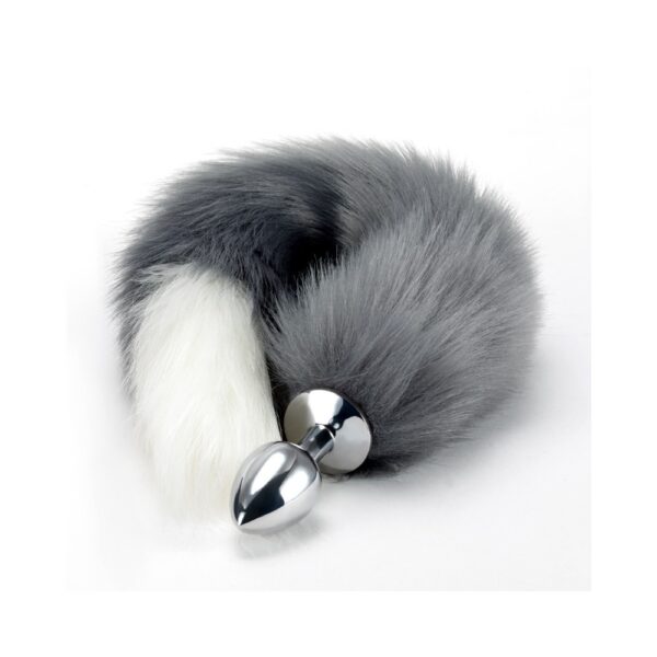 16093-grey-white-tipped-faux-fur-fox-tail-metal-butt-plug-medium-Nicosia-sex-shop 16093-grey-white-tipped-faux-fur-fox-tail-metal-butt-plug-medium-Nicosia-sex-shop