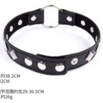 16213-one-size-adjustable-black-faux-leather-studded-neck-collar-loveshop-Paphos