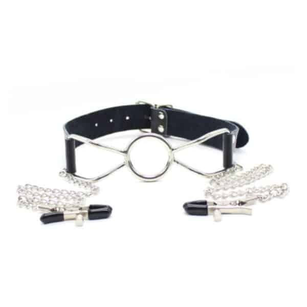 18443-naughty-toys-bdsm-spider-gag-3-2-cm-with-nipple-clamps-Nicosia-sex-shop