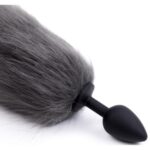22055-grey_white_tipped_faux_fur_tail_silicone_butt_plug_small_cyprus_sex_shop