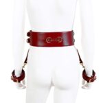 23041-naughty-toys-wine-red-gold-leather-corset-cuffs-restraints-2pcs-set-sexshop-Ayia-Napa