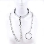 23053-steel-neck-collar-with-chain-leash-medium-size-Nicosia-sex-shop