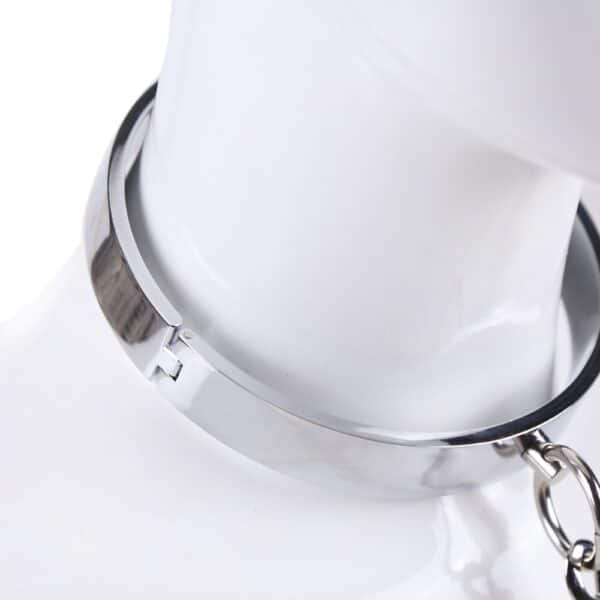 23053-steel-neck-collar-with-chain-leash-medium-size-Pafos-sexshop 23053-steel-neck-collar-with-chain-leash-medium-size-Pafos-sexshop
