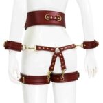 23773-naughty-toys-wine-red-leather-corset-cuffs-hog-tie-restraints-4pcs-set-sexshop-Nicosia