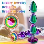 26753-iridescent-metal-anal-tribal-bead-plug-with-gem-sex-shop-larnaka
