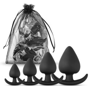 EKXW003-toyboy-black-silicone-butt-plug-set-4-pcs-anal-sex-toys