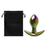 YF2014-toybox-rainbow-glass-butt-plug-with-stopper-fin-sex-shop-paphos