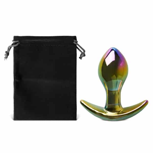 YF2014-toyboy-rainbow-glass-butt-plug-with-stopper-fin-sex-shop-paphos YF2014-toyboy-rainbow-glass-butt-plug-with-stopper-fin-sex-shop-paphos