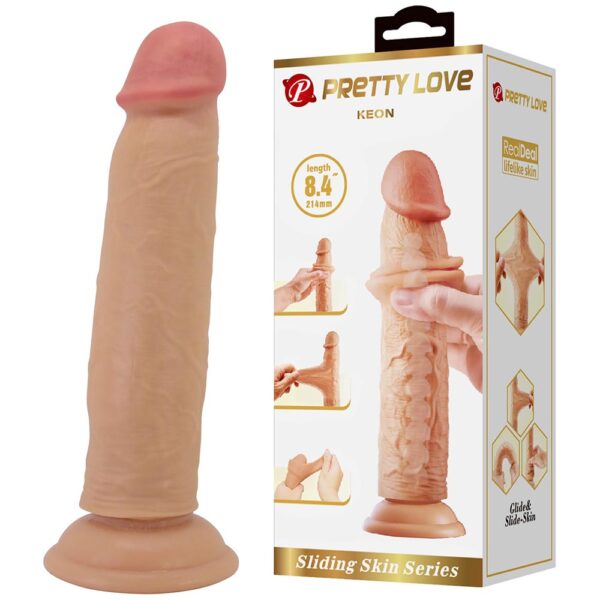26967-pretty-love-keon-fleshwhite-realistic-dildo-with-suction-21-4-x-4-4-cm-sex-toys-cyprus