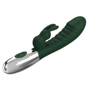 BW-500071DC-pretty-love-naughty-bunny-green-dildo-vibrator-for-couples