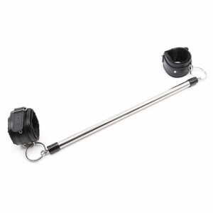 109527-metal-spreader-bar-with-fur-wrist-restraints-50-cm-fetish-accessory