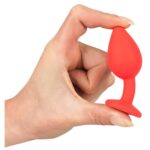 Small-red-Silicone-butt-plug-with-Red-Jewel-sexshop-Larnaca