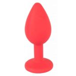Small-red-Silicone-butt-plug-with-Red-Jewel-sexshop-Limassol