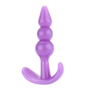 11425-small-soft-anal-triple-beads-butt-plug-purple-9-cm-sexshop-Limassol