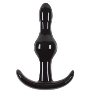 11433-small-soft-anal-single-bead-butt-plug-black-8-cm-sex-shop-Paphos