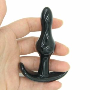 11433-small-soft-anal-single-bead-butt-plug-black-8-cm-sexshop-Agia-Napa