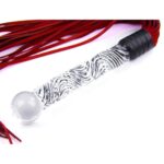 20859-naughty-toys-red-leather-flogger-glass-dildo-handle-with-ball-tip-loveshop-Limassol