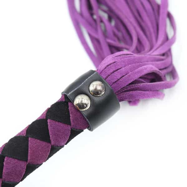bondage-spanking-nubuck-leather-flogger-purple-black-38-cm-Larnaca-sex-shop bondage-spanking-nubuck-leather-flogger-purple-black-38-cm-Larnaca-sex-shop