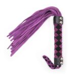 bondage-spanking-nubuck-leather-flogger-purple-black-38-cm-loveshop-cy