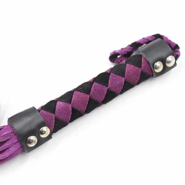 bondage-spanking-nubuck-leather-flogger-purple-black-38-cm-sexshop-Nicosia bondage-spanking-nubuck-leather-flogger-purple-black-38-cm-sexshop-Nicosia