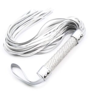 white-bdsm-bondage-flogger-with-diamond-handle-55-cm-loveshop-cy
