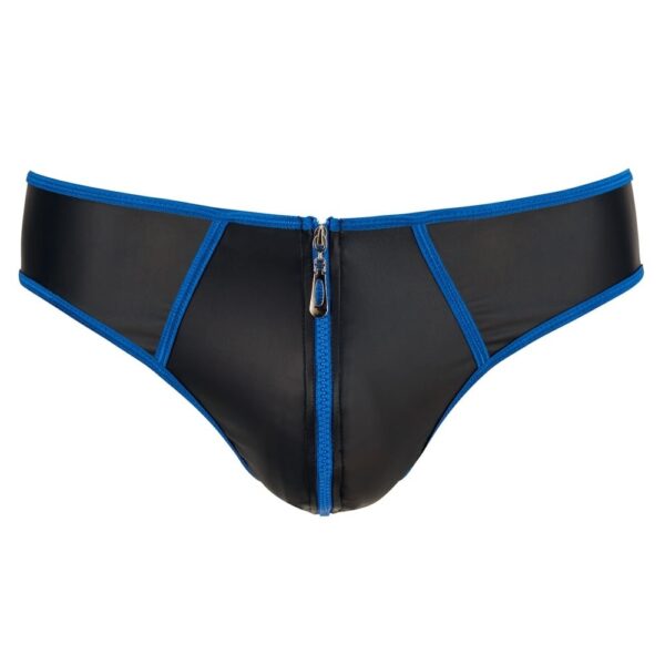 7557-svenjoyment-black-brief-blue-hem-zip-love-shop-cyprus