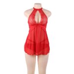 9133-hot-red-flyaway-chemise-with-thong-sex-shop-omonias