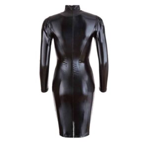 Cottelli-Wetlook-Mini-Dress-with-Long-Sleeves-sexshop-Paphos