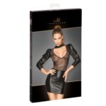 noir-handmade-rebellious-minidress-with-bouffant-sleeves-sexshop-Paphos